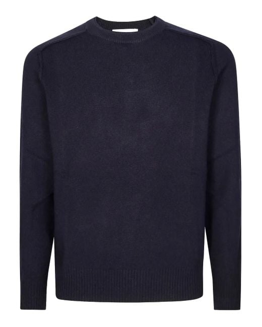 Paolo Pecora Blue Visible Seams Knitwear for men