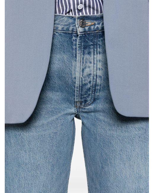 Samsøe & Samsøe Blue Susan Mid-rise Straight-leg Jeans