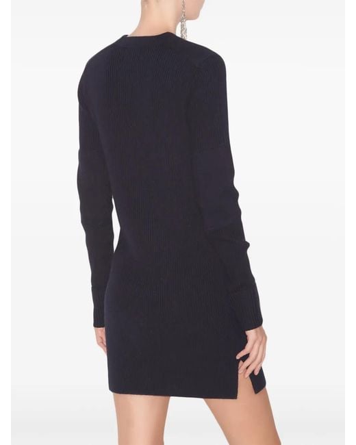 Isabel Marant Blue Garner Ribbed-Knit Dress