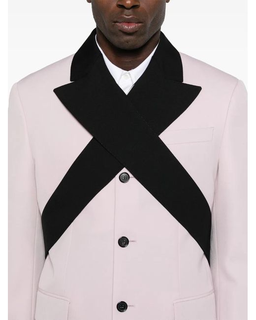 Off-White c/o Virgil Abloh Pink Contrasting-Lapels Blazer for men