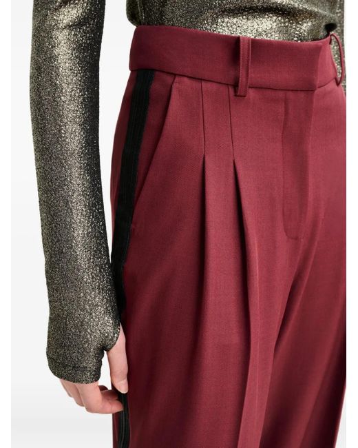 Essentiel Antwerp Red Icci Bundfaltenhose mit Seitenstreifen