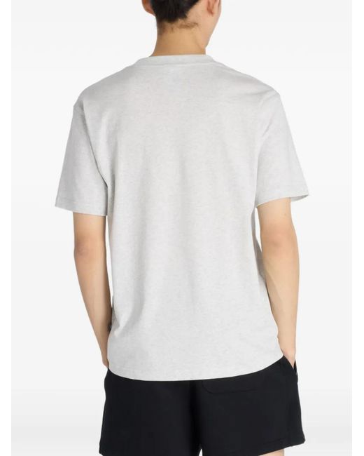 New Balance Blue Logo-Print T-Shirt for men