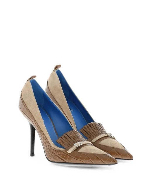DSquared² White Croc-Effect Pumps