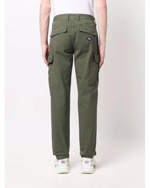 Philipp Plein Green Straight-Leg Cargo Trousers for men