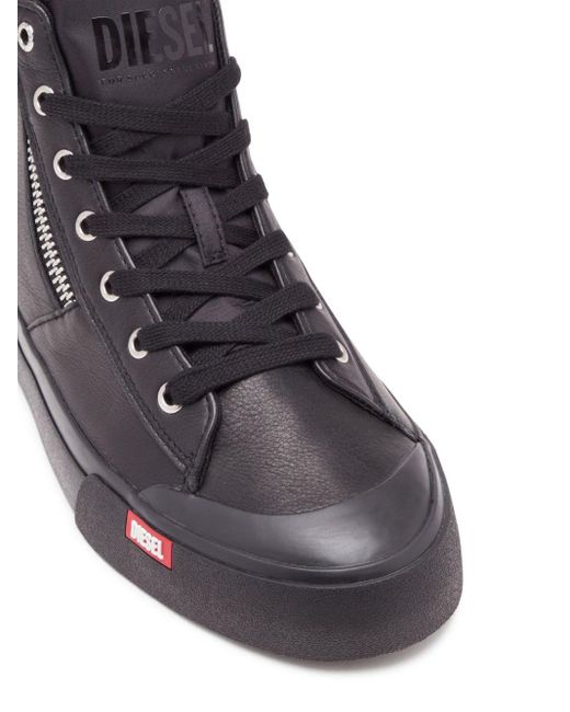 DIESEL Black S-athos Logo-patch Sneakers for men