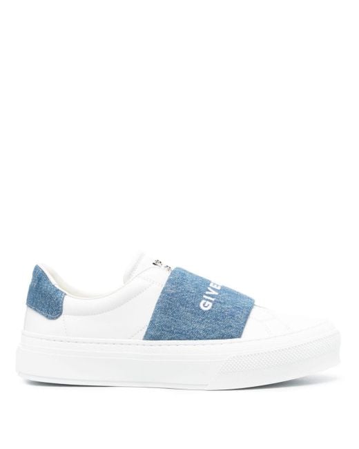 Givenchy Blue 4g Motif Slip-on Sneakers