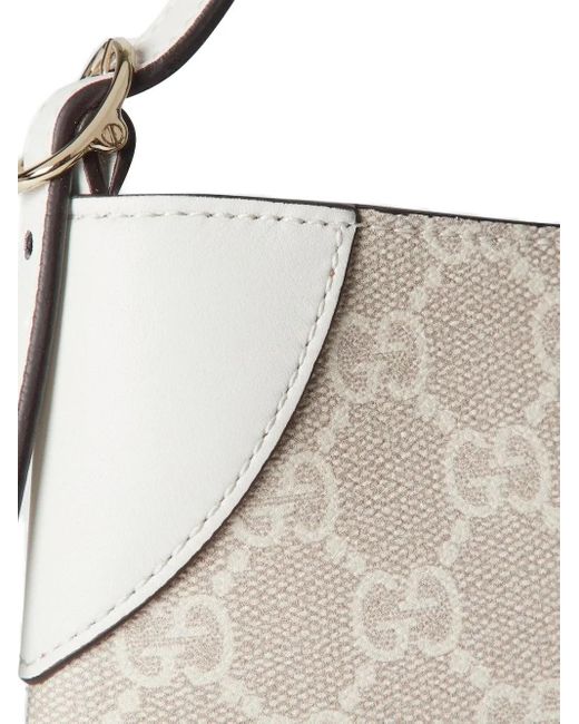 Gucci Natural Schultertasche Mit Gg-Muster