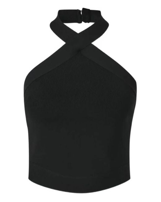 Cult Gaia Black Halterneck Top