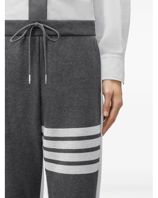 Thom Browne Gray 4-Bar Colour-Block Track Pants for men