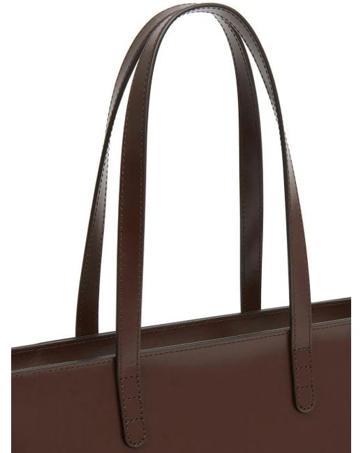 Mansur Gavriel Brown Small Zip Tote Bag