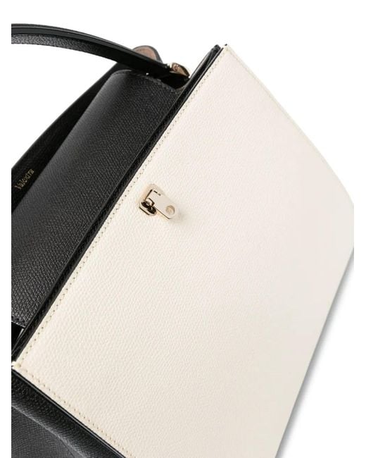 Valextra Metallic Medium Brera Leather Tote Bag