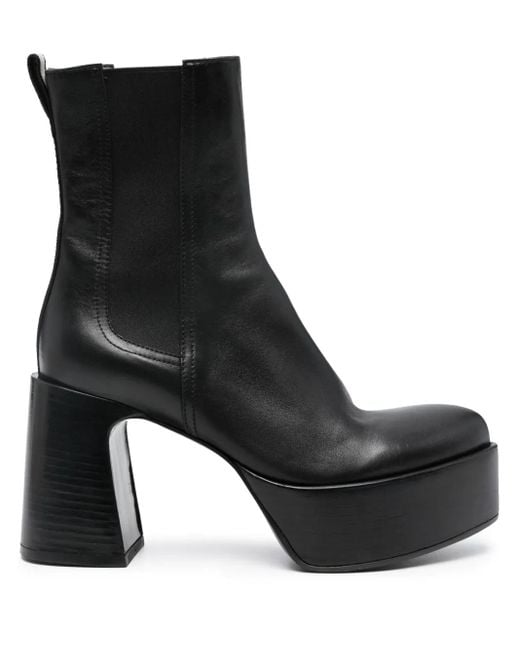Premiata Black 95Mm Leather Ankle Boots