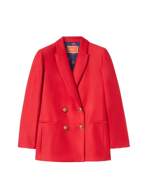 LaDoubleJ Red Double-Breasted Blazer