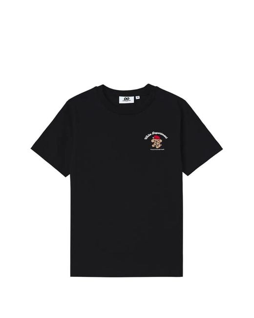 Chocoolate Black Graphic-Print Cotton T-Shirt
