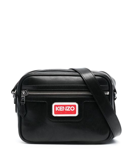 KENZO Schoudertas Met Logoplakkaat in het Zwart voor heren Lyst NL