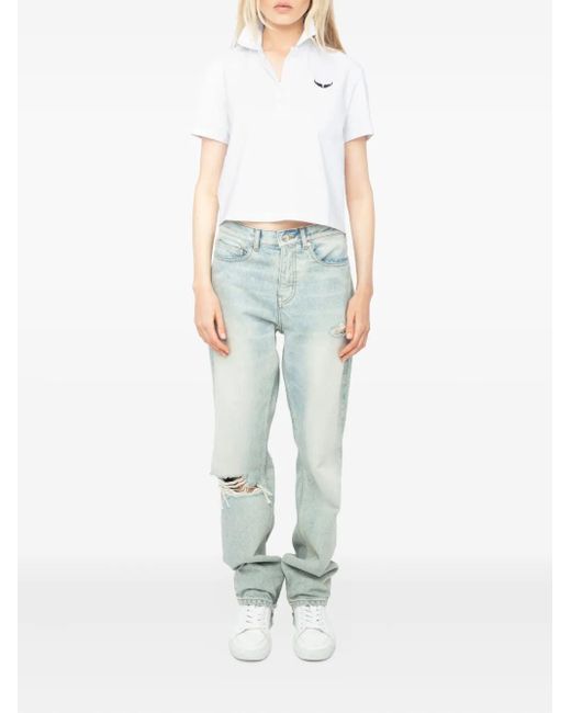 売れ筋商品|||ザディグ エ ヴォルテール Tシャツ レディース トップス MIRTA WINGS - Polo shirt - cloud 楽天市場】ZADIG&VOLTAIRE｜ザディグ エ ヴォルテール（Tシャツ