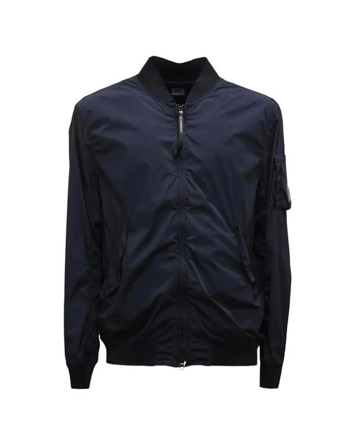 C P Company Blue Nylon Blouson Jacket for men