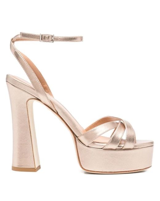 Chantal Natural 130Mm Leather Platform Sandals