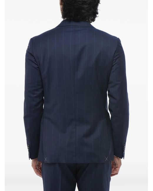 Corneliani Blue Pinstripe-Pattern Single-Breasted Suit for men