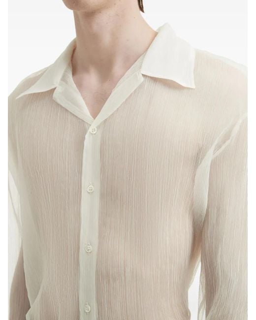Camicia Semi Trasparente di Séfr in White da Uomo