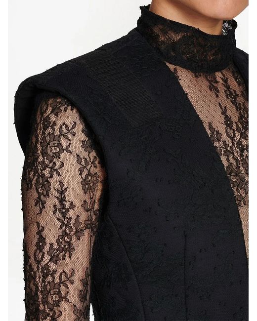 Balmain Black Plunging V-Neck Sleeveless Jacket