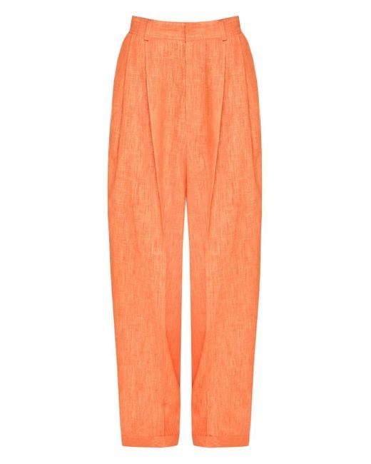 Anouki Orange Linen Trousers