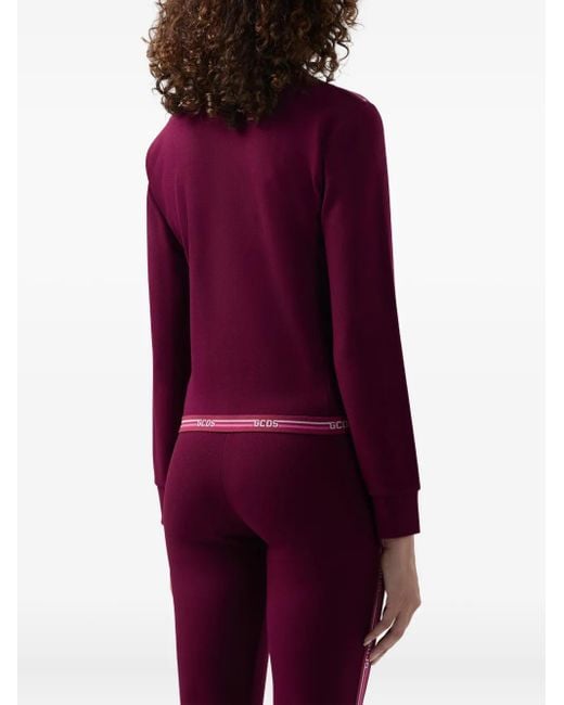 Gcds Purple Zip Detail Sweatshirt