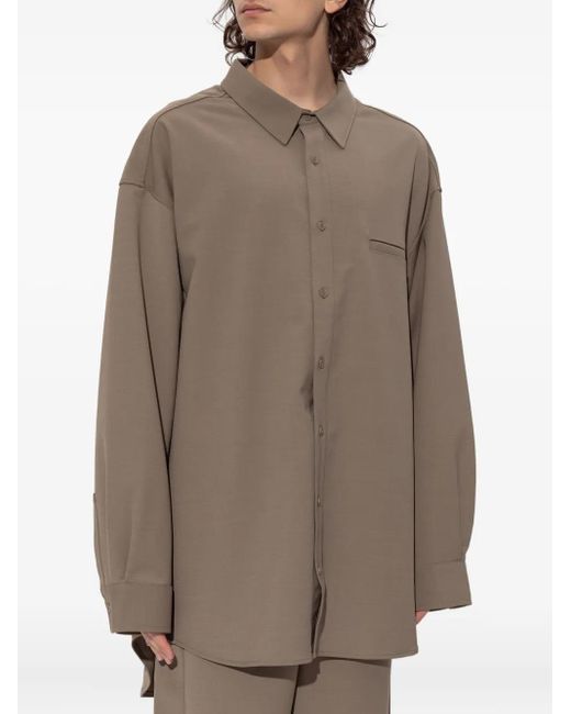 Entire studios Gray Chest-Pocket Shirt