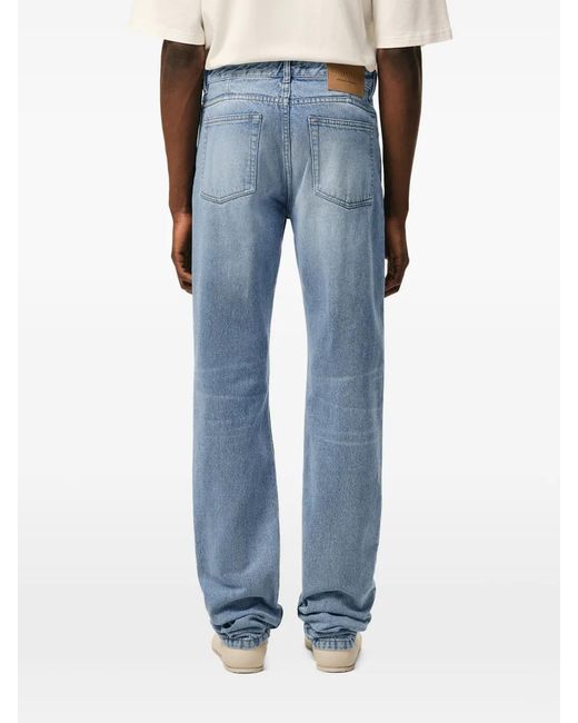 AMI Blue Classic-Fit Cotton Jeans for men