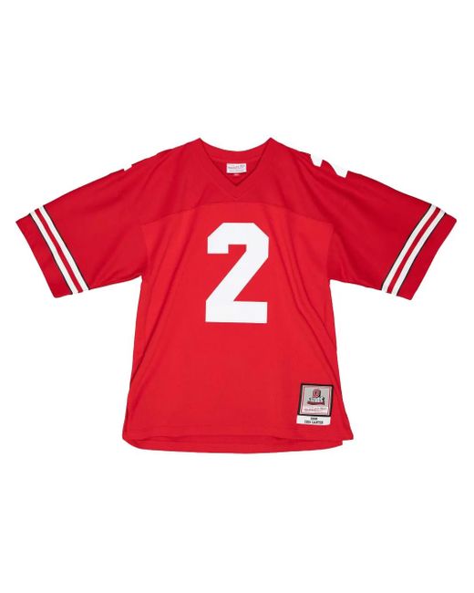 メンズ Mitchell & Ness Ncaa ダーク "ohio State 1986 Cris Carter" ジャージ Red