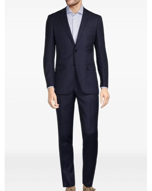 Roberto Cavalli Blue Wool Slim Suit for men