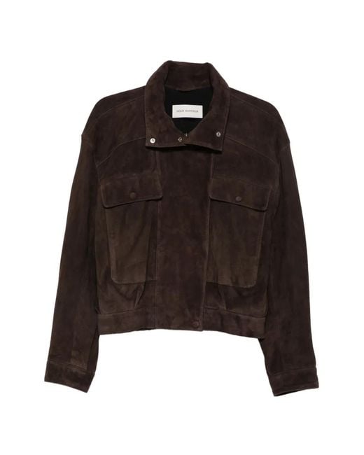Nour Hammour Black Quincy Suede Jacket