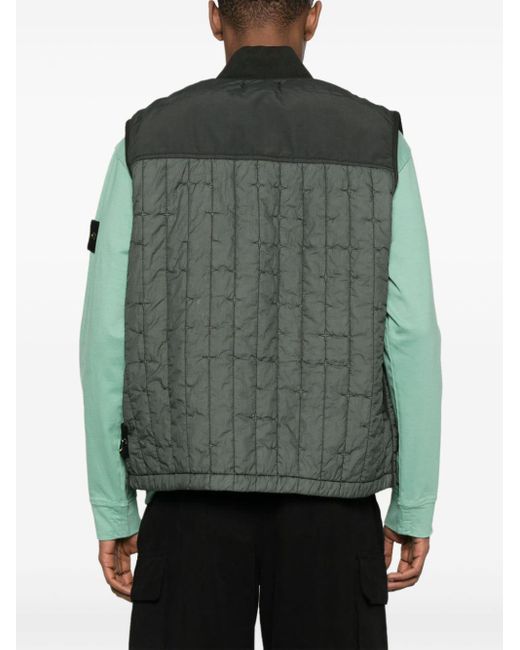 Stone Island Gray Stella Quilted Padded Gilet for men