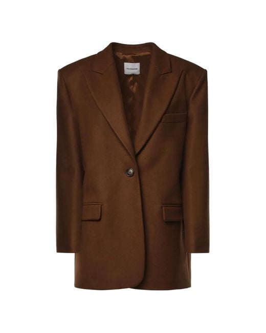 ANDAMANE Brown Single-Breasted Blazer