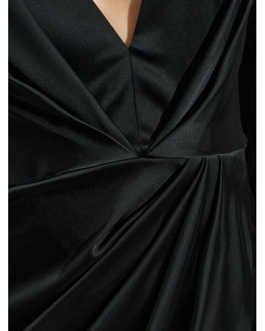 Balmain Black Draped Mini Dress