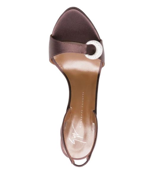Giuseppe Zanotti ビジュートリム スリングバックサンダル 100mm Metallic