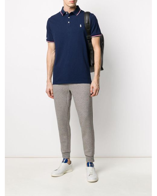 Polo Ralph Lauren Cotton Straight-leg Tracksuit Trousers in Grey (Gray ...