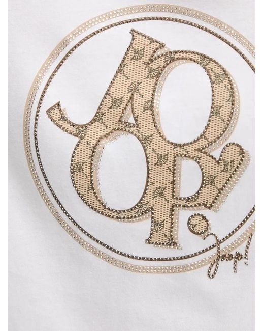 Joop! Blue Logo-Detail Embellished T-Shirt