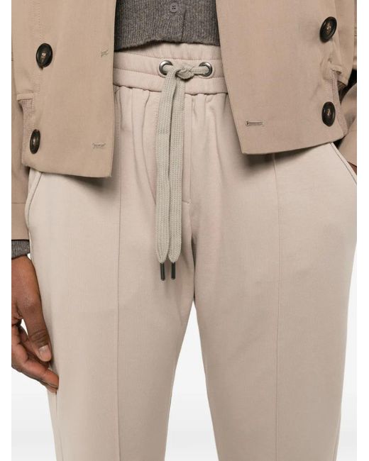 Pantalon De Jogging Lacé Brunello Cucinelli en coloris White