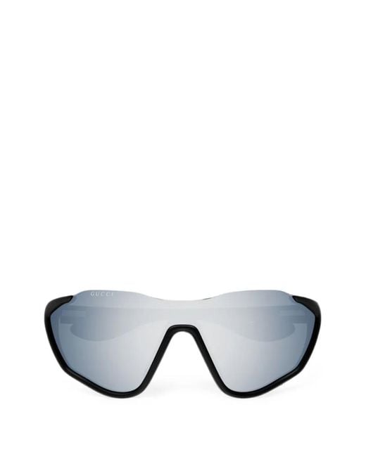 Gucci Gray Geometric-Frame Sunglasses for men