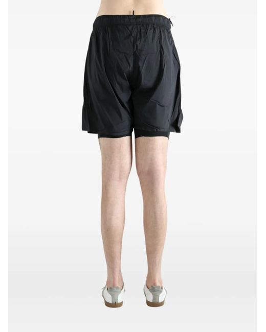 Satisfy Black Techsilk 8" Double-Layer Shorts for men