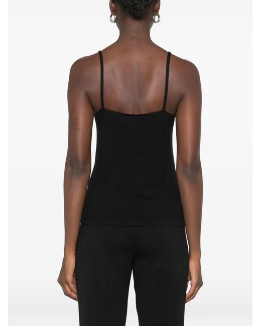 Bompard Black V-Neck Spaghetti-Strap Tank Top