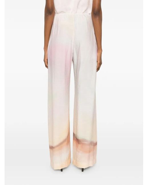Nanushka White Printed Palazzo Pants