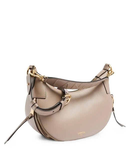 Lancel Natural Sac Porté Épaule Origami En Cuir