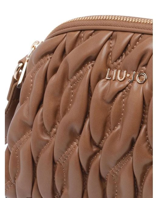 Liu Jo Medium Quilted-effect Cross Body Bag Brown