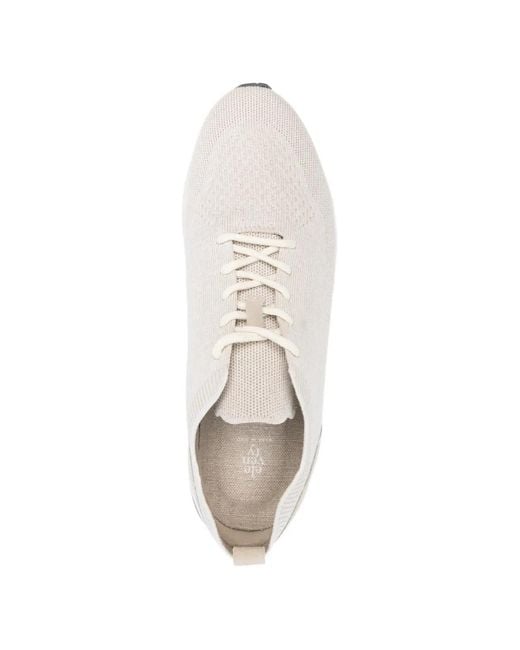 Eleventy White Knitted Running Sneakers for men