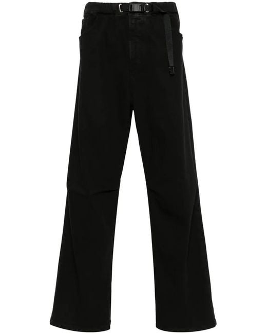 White Sand Black Straight-Leg Jeans for men