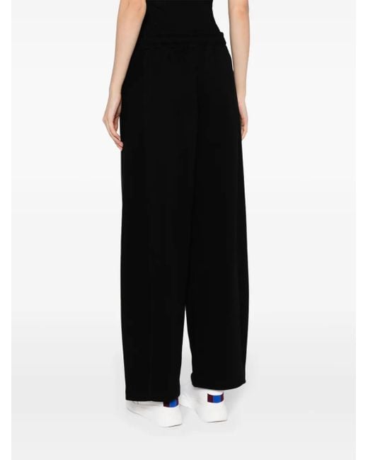 Stella McCartney Black Logo-Patch Cotton Track Pants