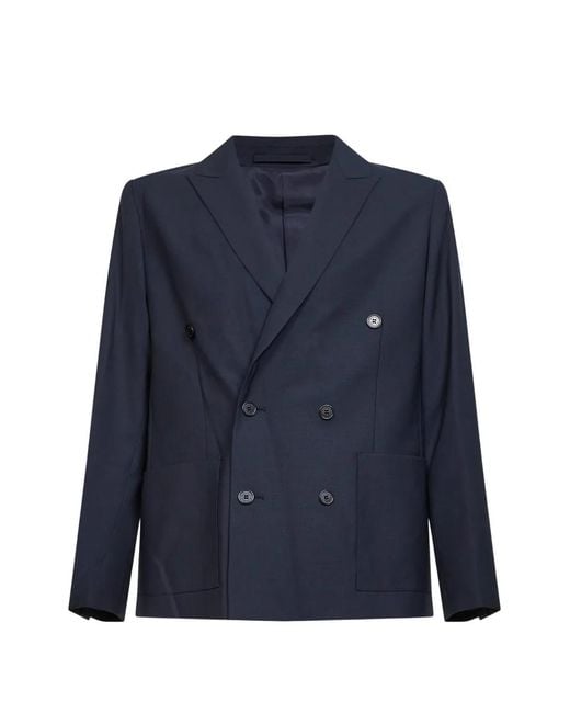 NN07 Blue Blazer Jordin À Boutonnière Croisée for men