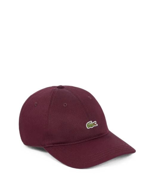 Lacoste Purple Logo-Patch Baseball Cap